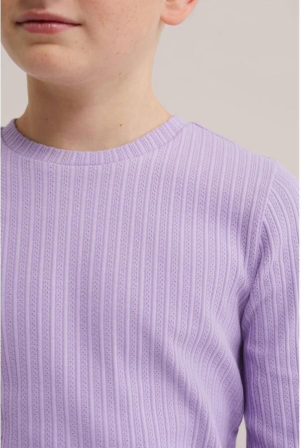 WE Fashion gebreide longsleeve lila - Foto 2