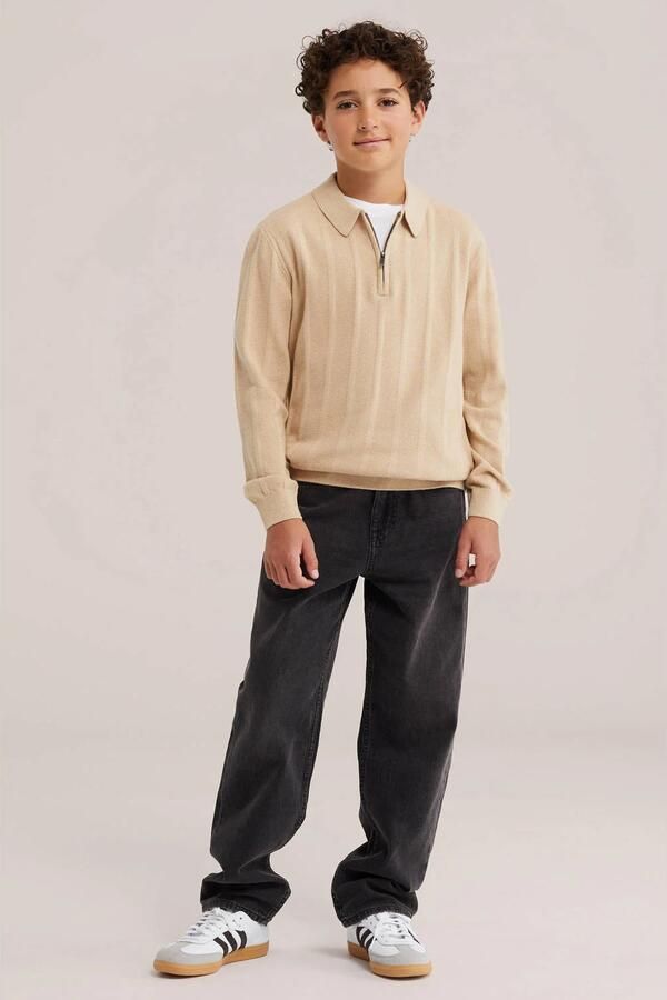 WE Fashion gebreide polo beige - Foto 2