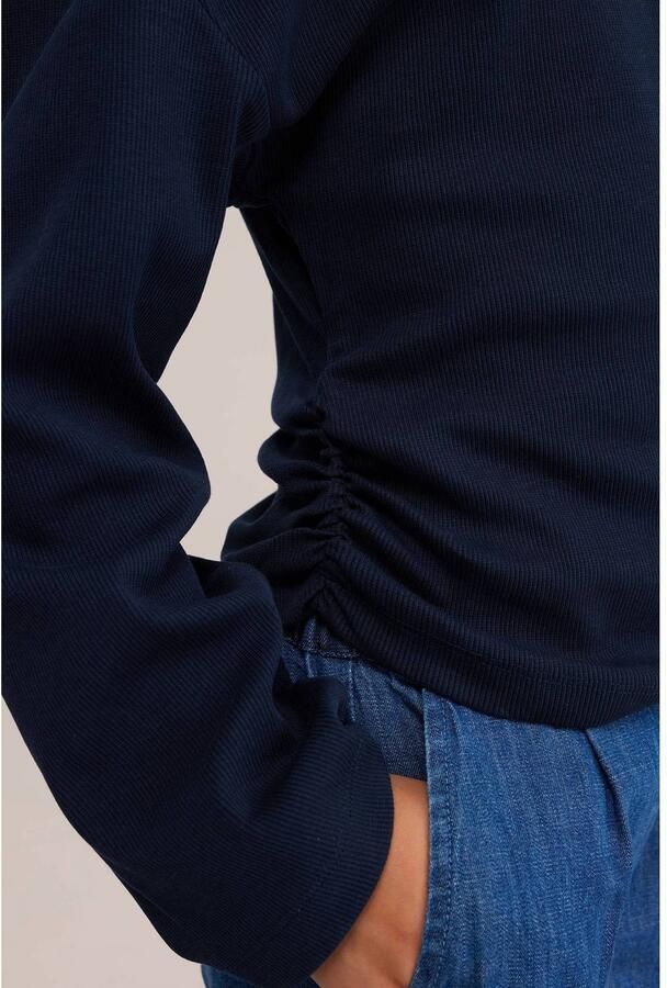 WE Fashion gebreide top marineblauw - Foto 2