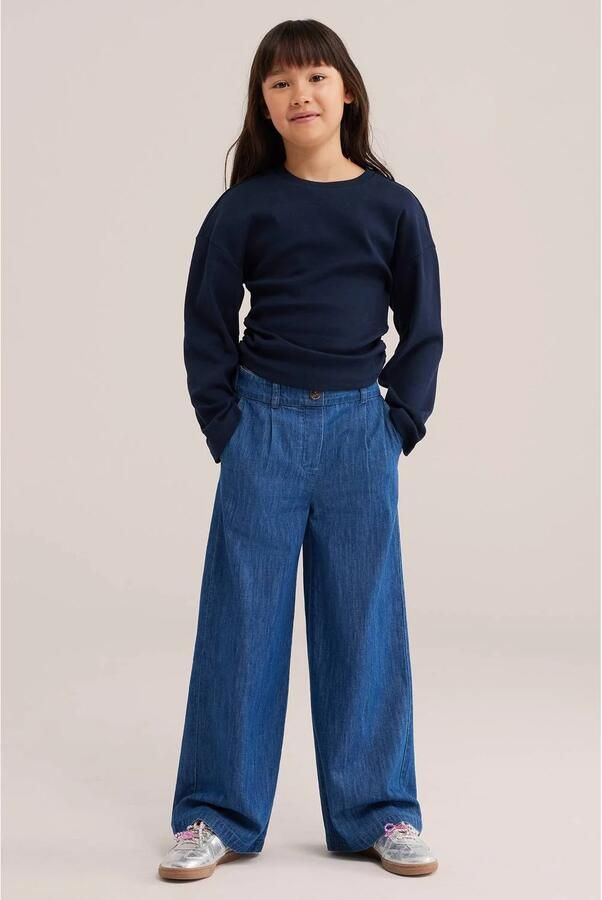 WE Fashion gebreide top marineblauw - Foto 3