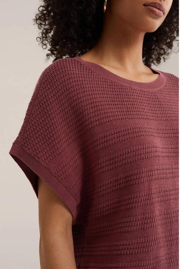 WE Fashion gebreide top oudroze - Foto 2