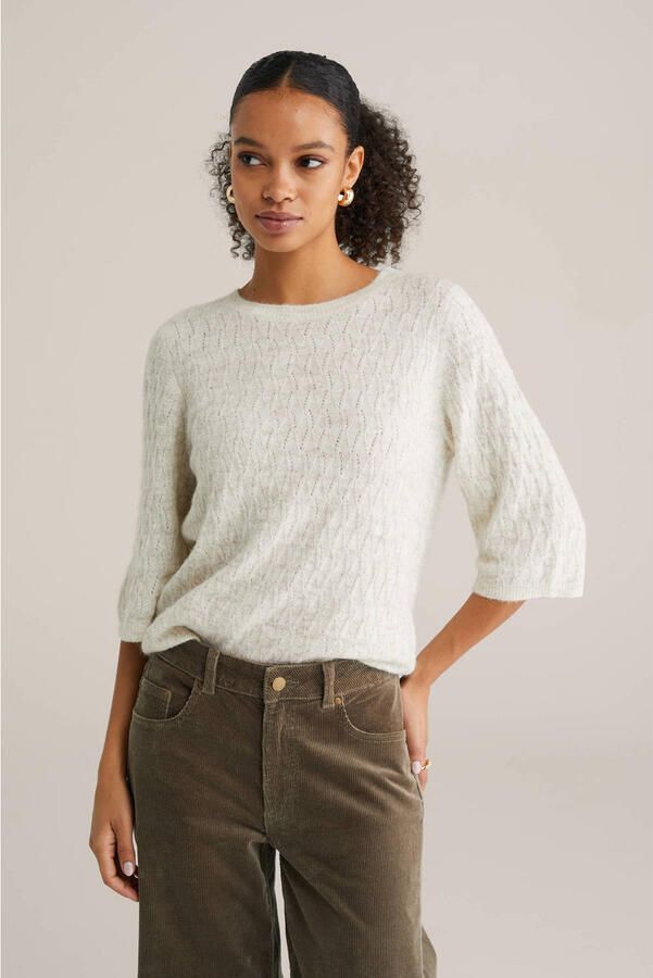 WE Fashion gebreide trui beige