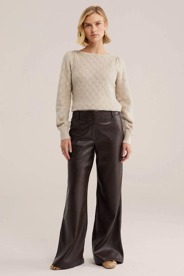 WE Fashion gebreide trui beige - Foto 3
