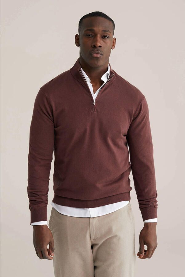 WE Fashion gebreide trui bruin