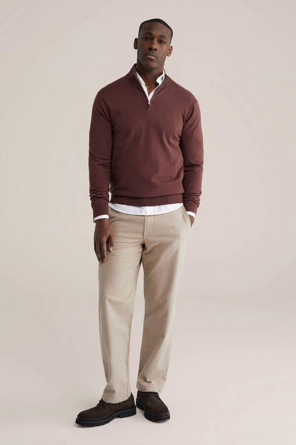 WE Fashion gebreide trui bruin - Foto 3