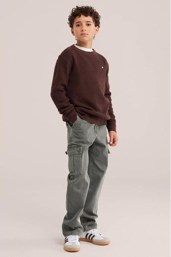 WE Fashion gebreide trui bruin - Foto 2