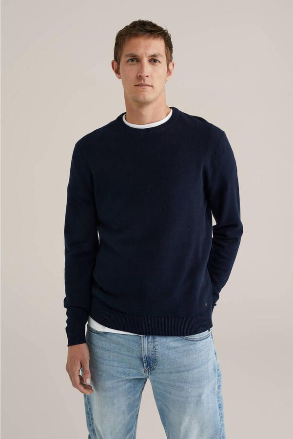 WE Fashion gebreide trui donkerblauw - Foto 2