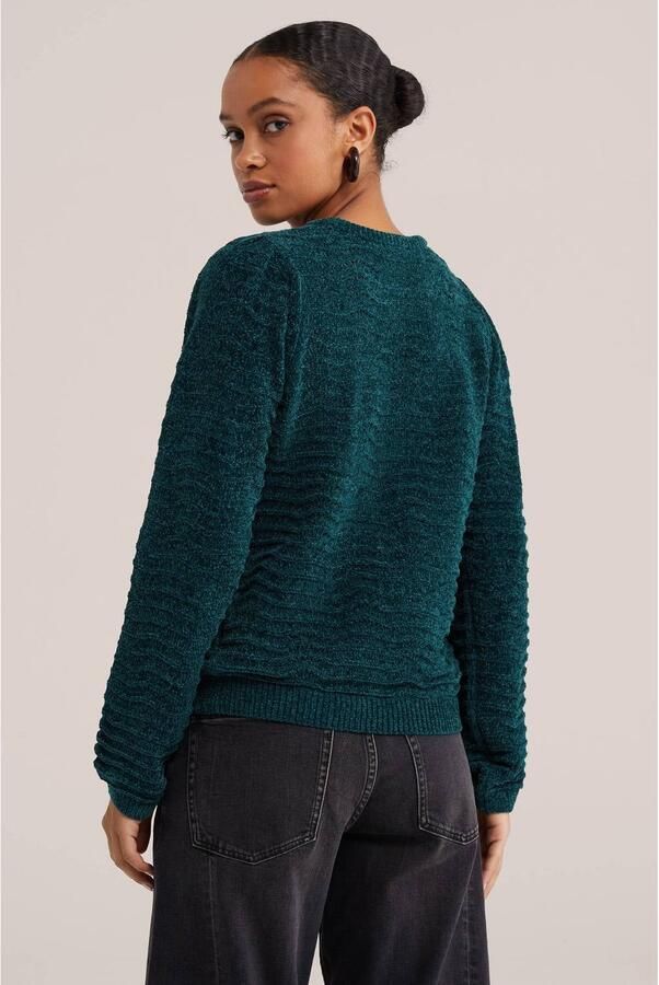 WE Fashion gebreide trui donkergroen - Foto 3