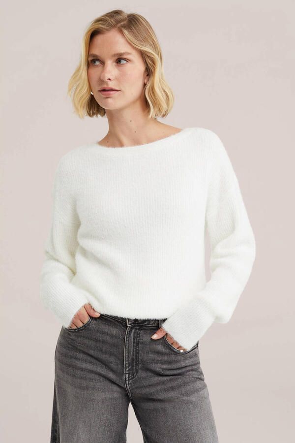 WE Fashion gebreide trui ecru
