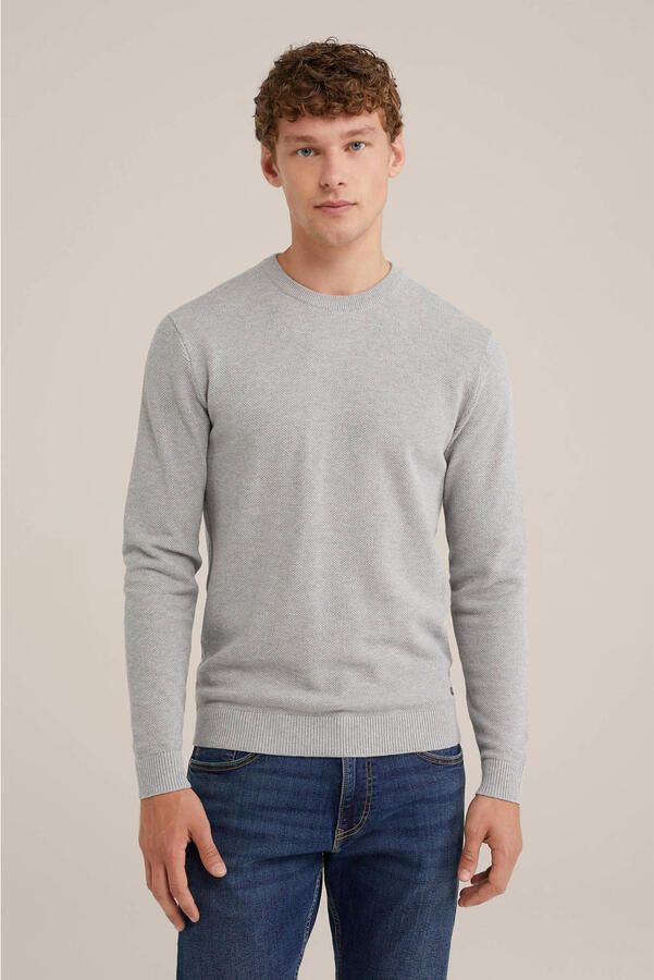 WE Fashion gebreide trui grijs - Foto 3
