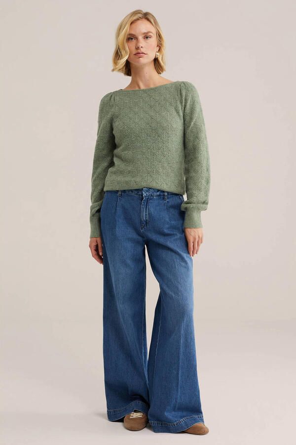 WE Fashion gebreide trui groen - Foto 2