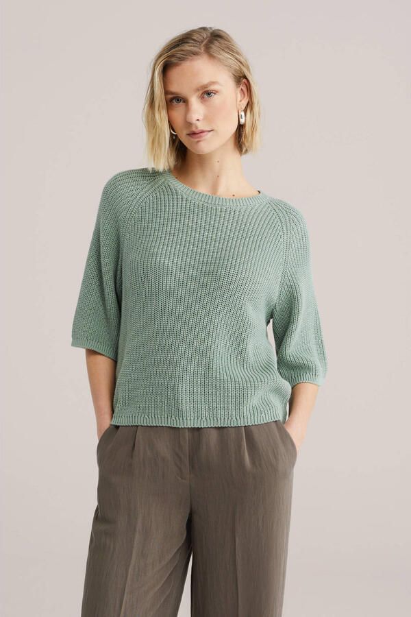 WE Fashion gebreide trui lichtgroen