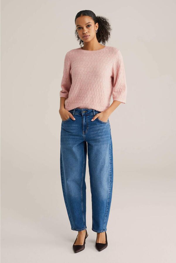 WE Fashion gebreide trui lichtroze - Foto 3