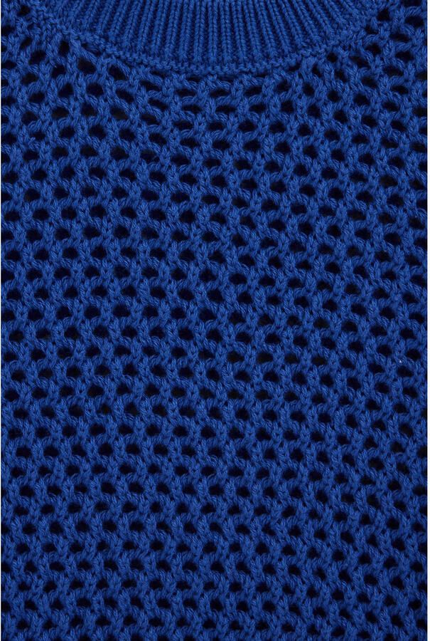 WE Fashion gebreide trui marineblauw - Foto 3