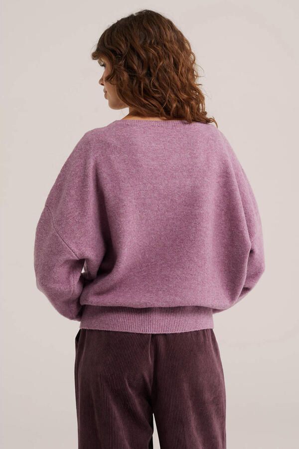 WE Fashion gebreide trui met wol roze - Foto 3