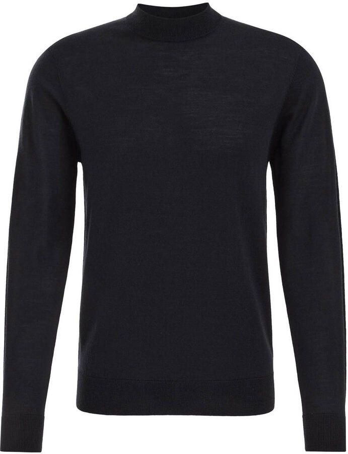 WE Fashion gebreide trui met wol zwart - Foto 2