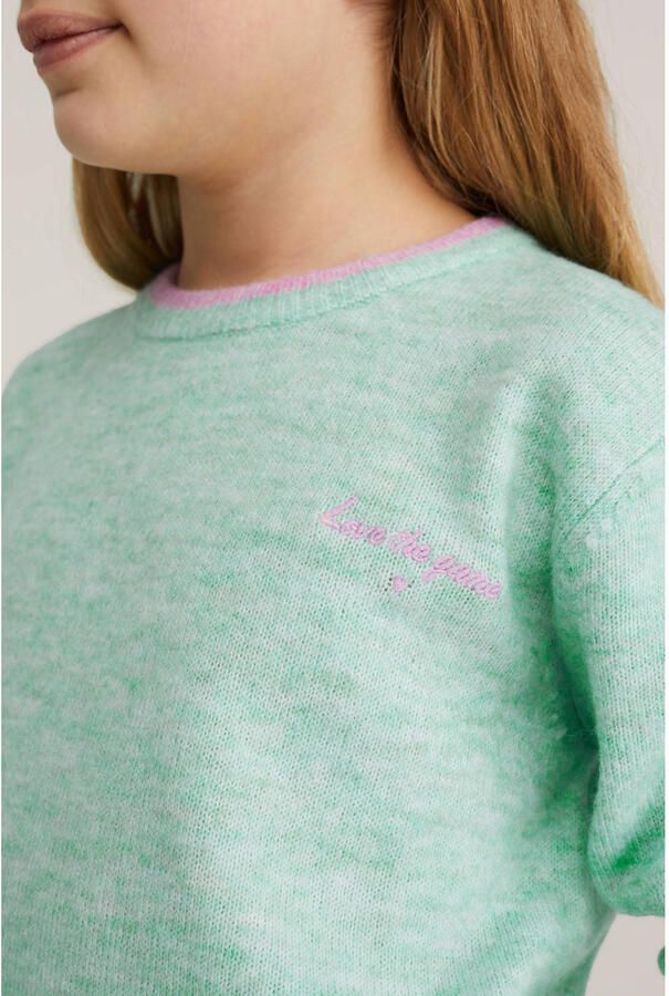 WE Fashion gebreide trui mintgroen - Foto 2