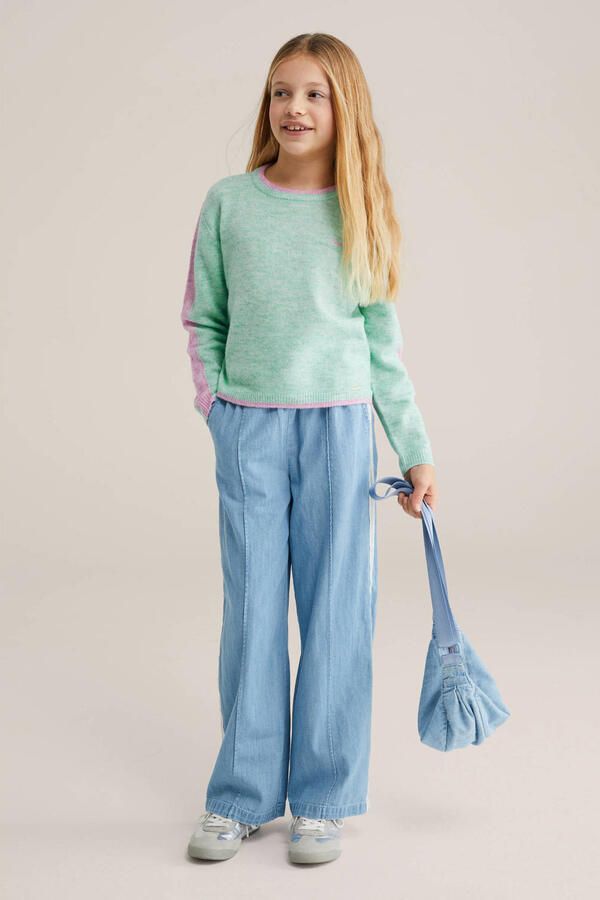 WE Fashion gebreide trui mintgroen - Foto 3
