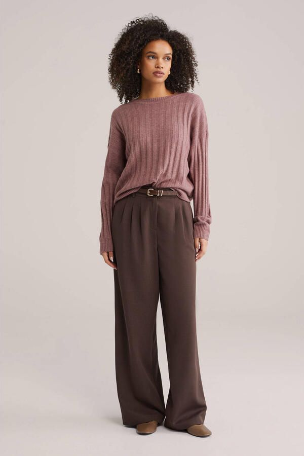 WE Fashion gebreide trui oudroze - Foto 2
