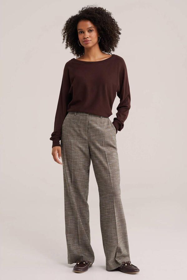 WE Fashion gebreide trui roodbruin - Foto 3