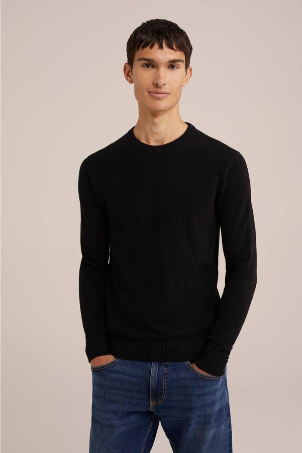 WE Fashion gebreide trui zwart
