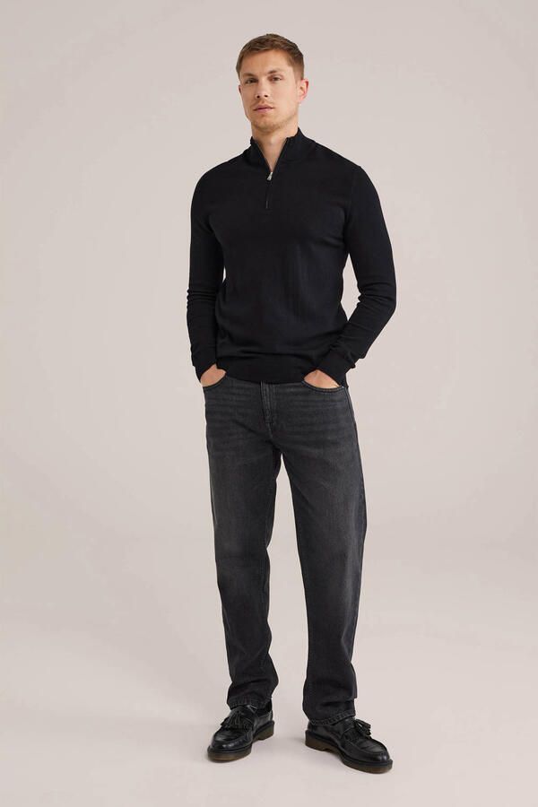 WE Fashion gebreide trui zwart