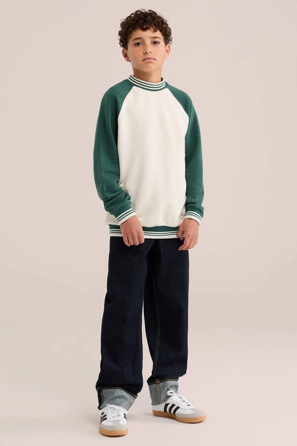 WE Fashion gemêleerde sweater donkergroen - Foto 3