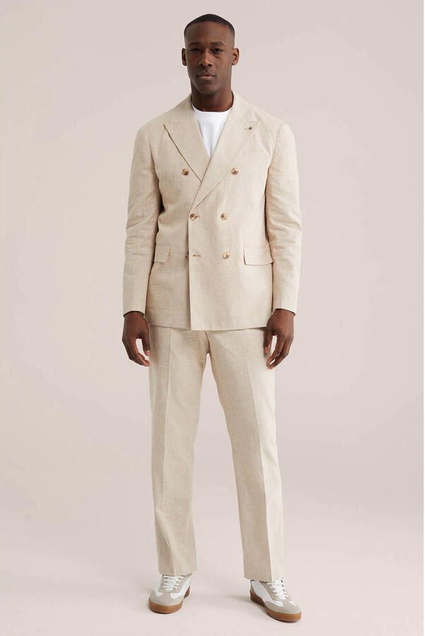 WE Fashion geruit colbert beige - Foto 2