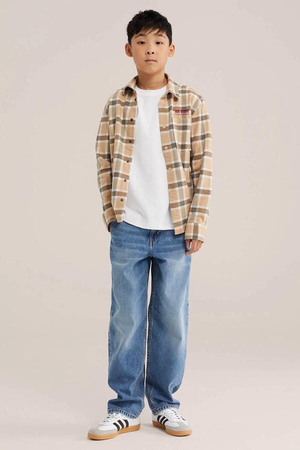 WE Fashion geruit overhemd beige - Foto 3