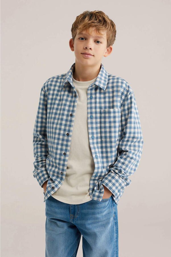 WE Fashion geruit overhemd blauw