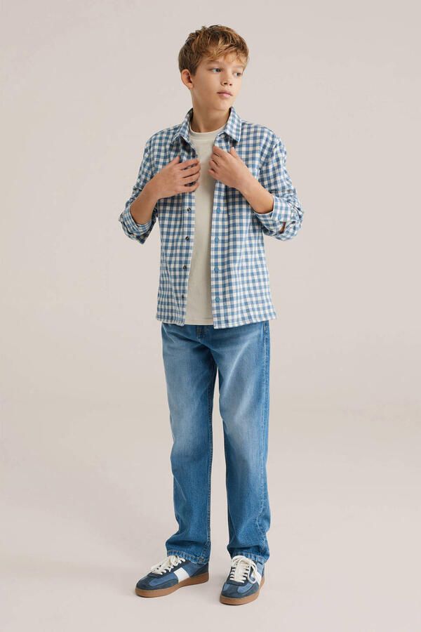 WE Fashion geruit overhemd blauw - Foto 2