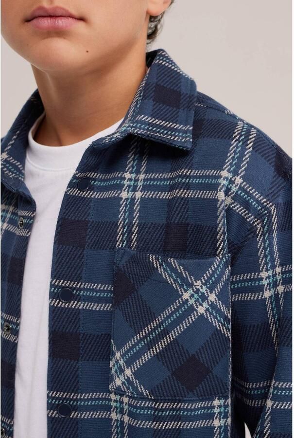 WE Fashion geruit overhemd blauw - Foto 2