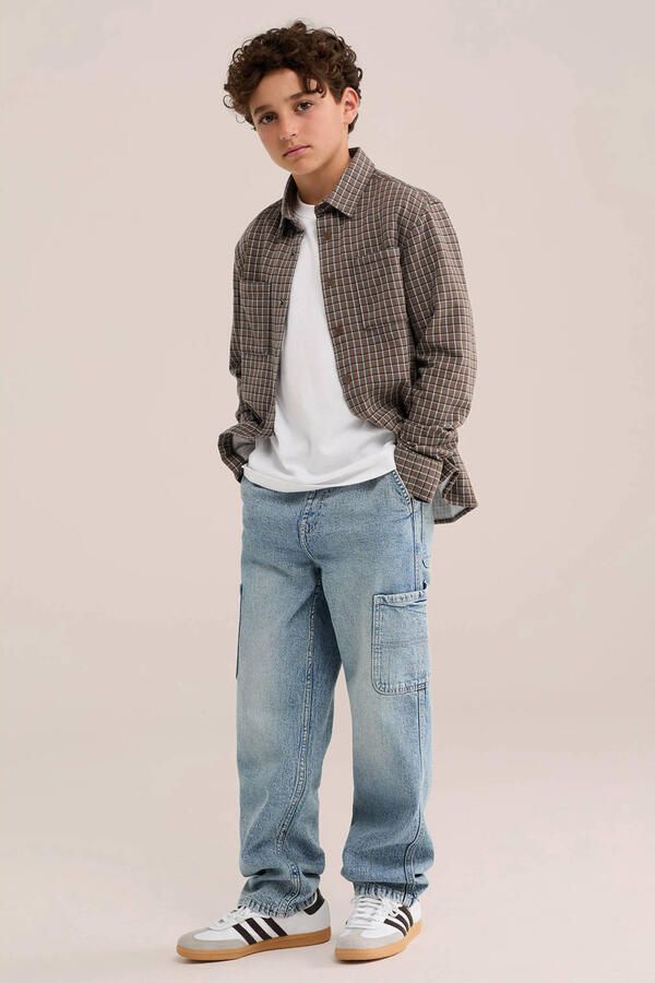 WE Fashion geruit overhemd bruin - Foto 3