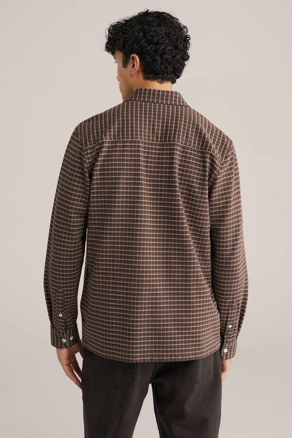 WE Fashion geruit overshirt bruin - Foto 2