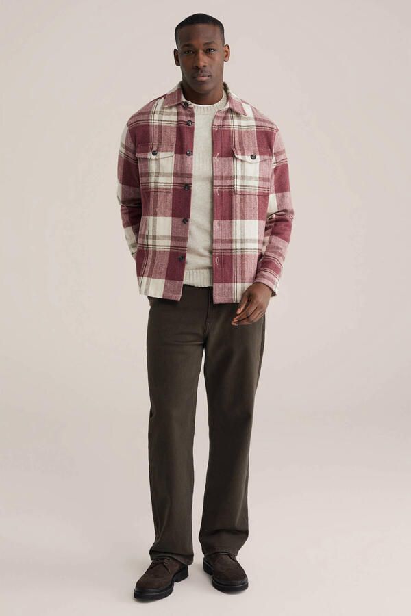 WE Fashion geruit overshirt rood - Foto 3