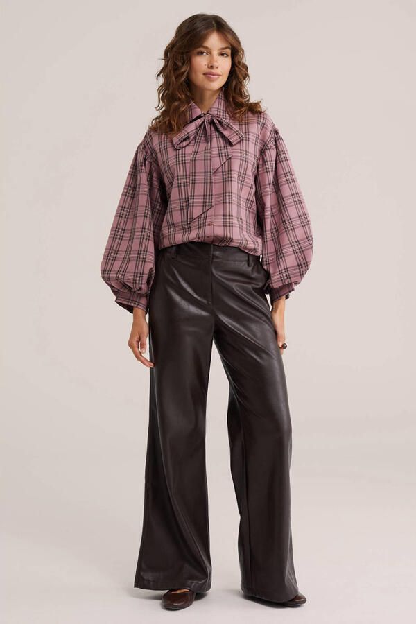 WE Fashion geruite blouse oudroze - Foto 2