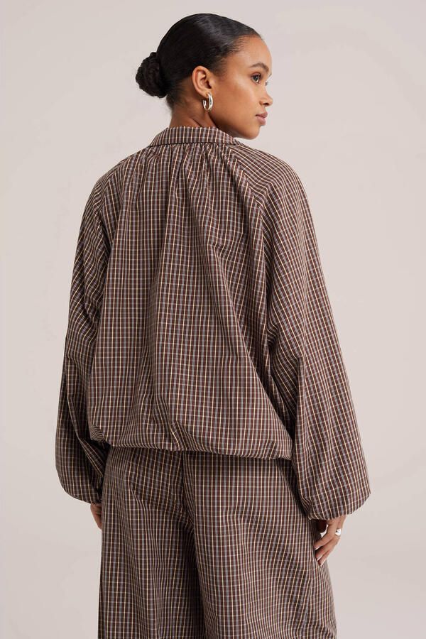 WE Fashion geruite bomberjack bruin - Foto 3