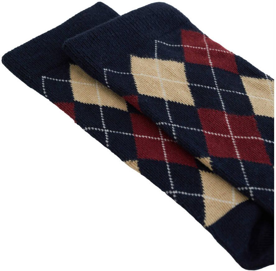 WE Fashion geruite sokken donkerblauw - Foto 2