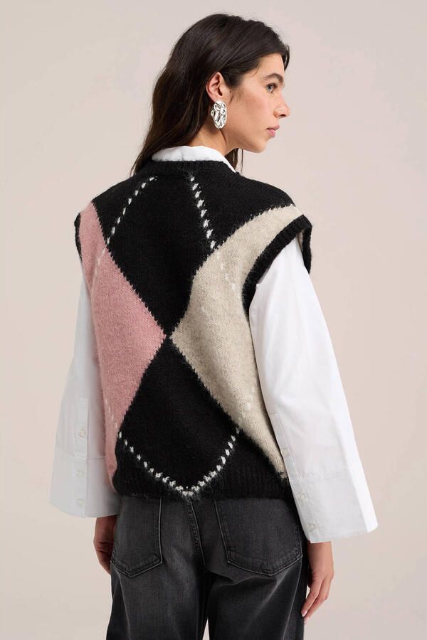 WE Fashion geruite top bruin - Foto 3