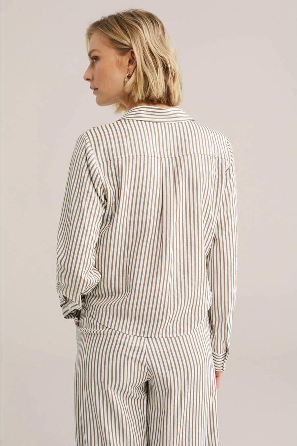 WE Fashion gestreepte blouse bruin - Foto 3
