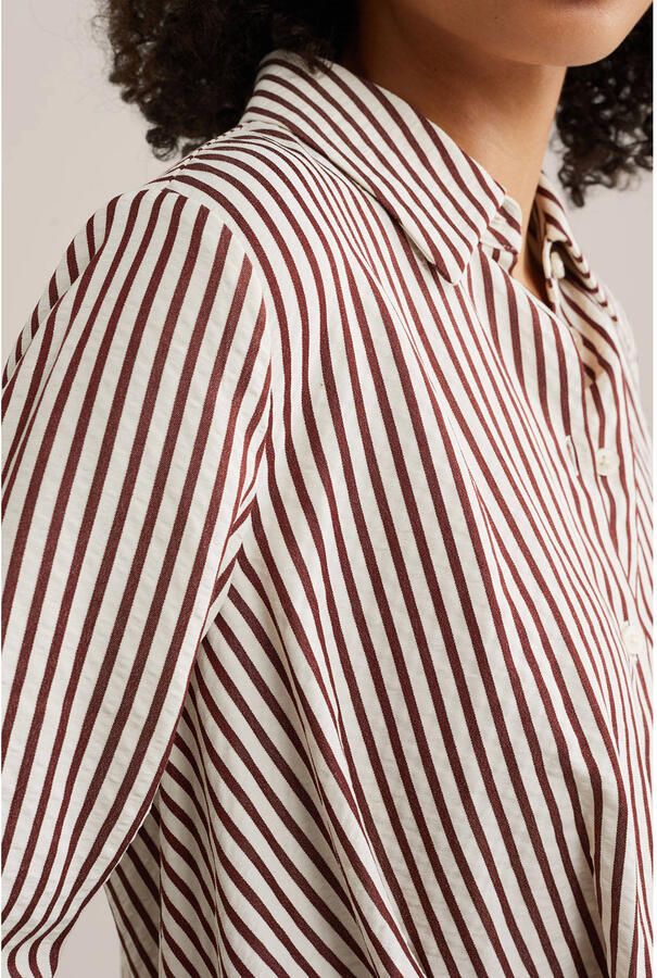 WE Fashion gestreepte blouse bruin - Foto 2