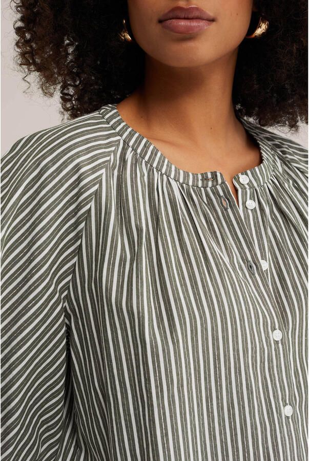 WE Fashion gestreepte blouse groen - Foto 2