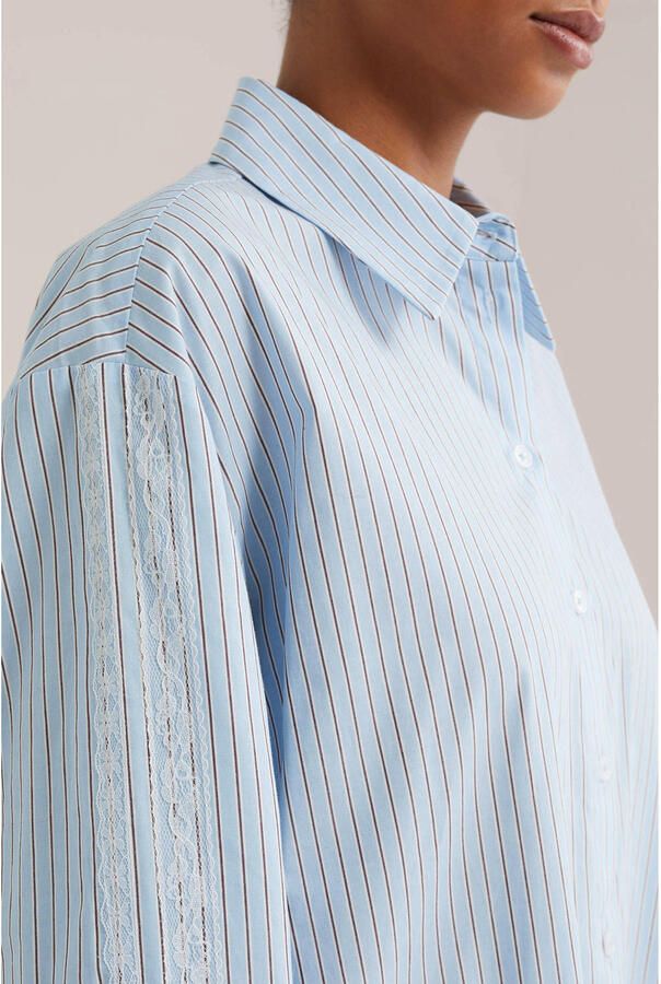 WE Fashion gestreepte blouse lichtblauw - Foto 2
