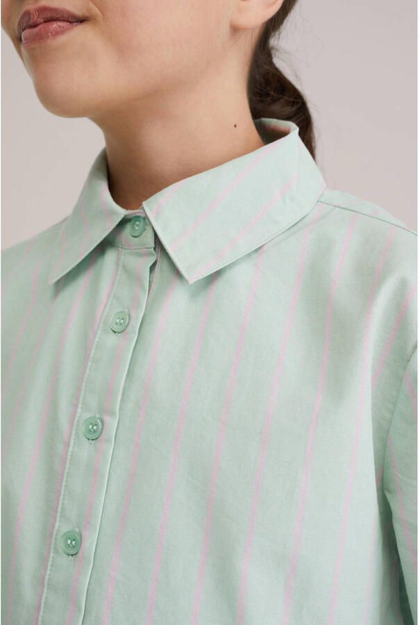 WE Fashion gestreepte blouse mintgroen - Foto 2