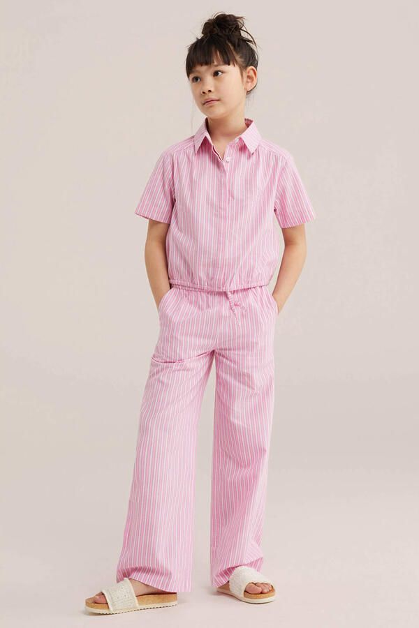 WE Fashion gestreepte blouse roze - Foto 2