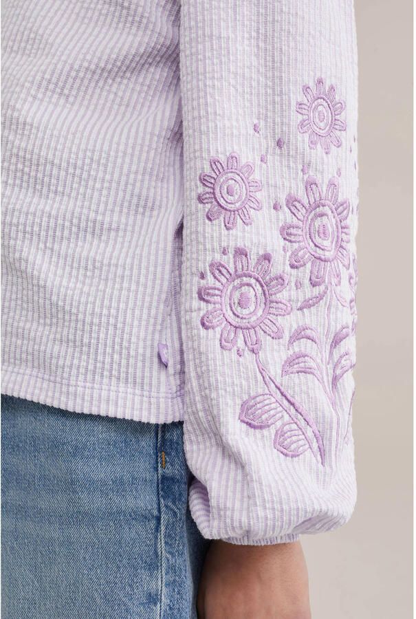 WE Fashion gestreepte gebloemde blousetop - Foto 2