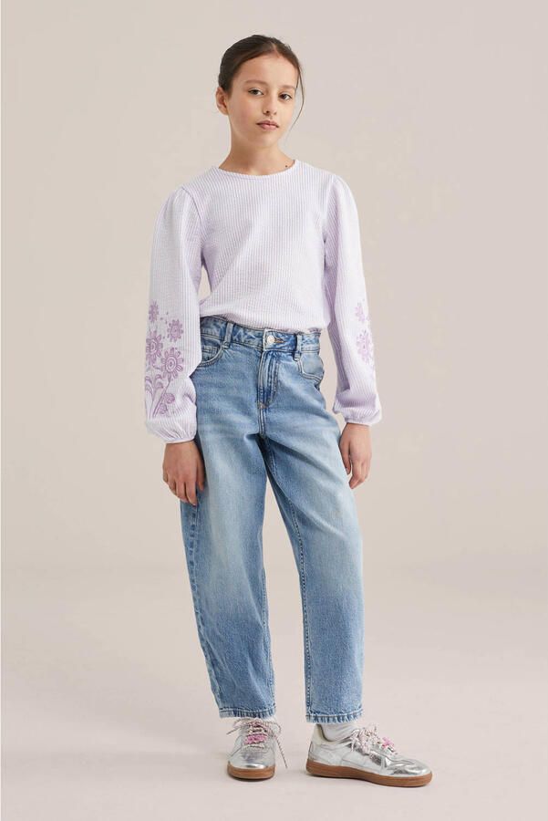 WE Fashion gestreepte gebloemde blousetop - Foto 3