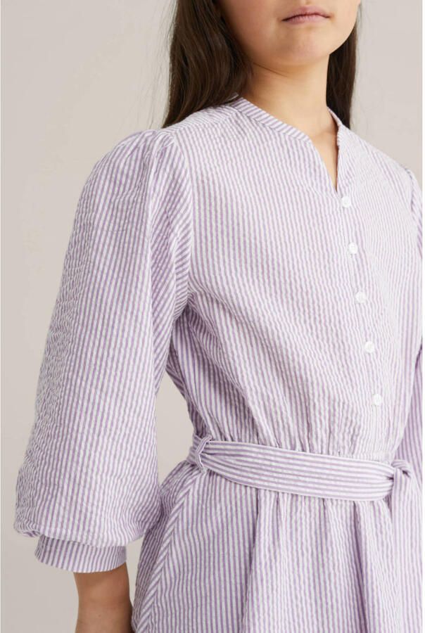 WE Fashion gestreepte korte jurk lila - Foto 2