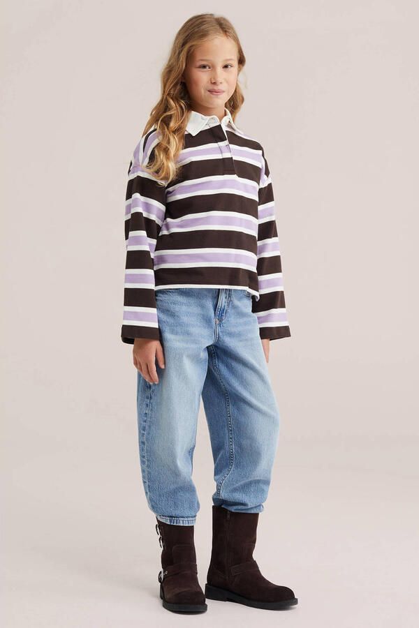 WE Fashion gestreepte longsleeve bruin - Foto 3