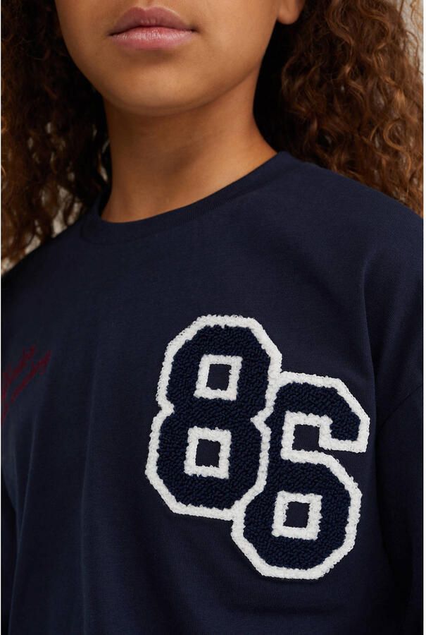 WE Fashion gestreepte longsleeve donkerblauw - Foto 2
